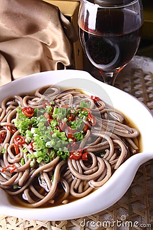 China delicious foodâ€”buckwheat noodles Stock Photo
